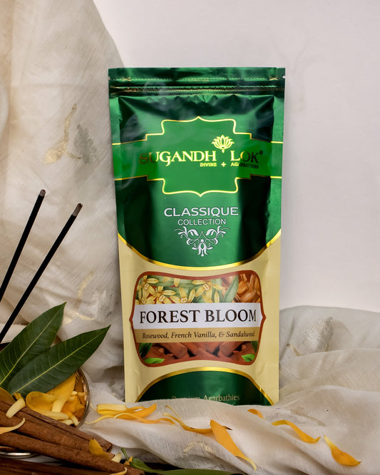Front of Forest Bloom Agarbatti Pouch