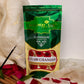 Front of Gulabi Chandan Agarbatti Pouch with chandan sticks & rose petals