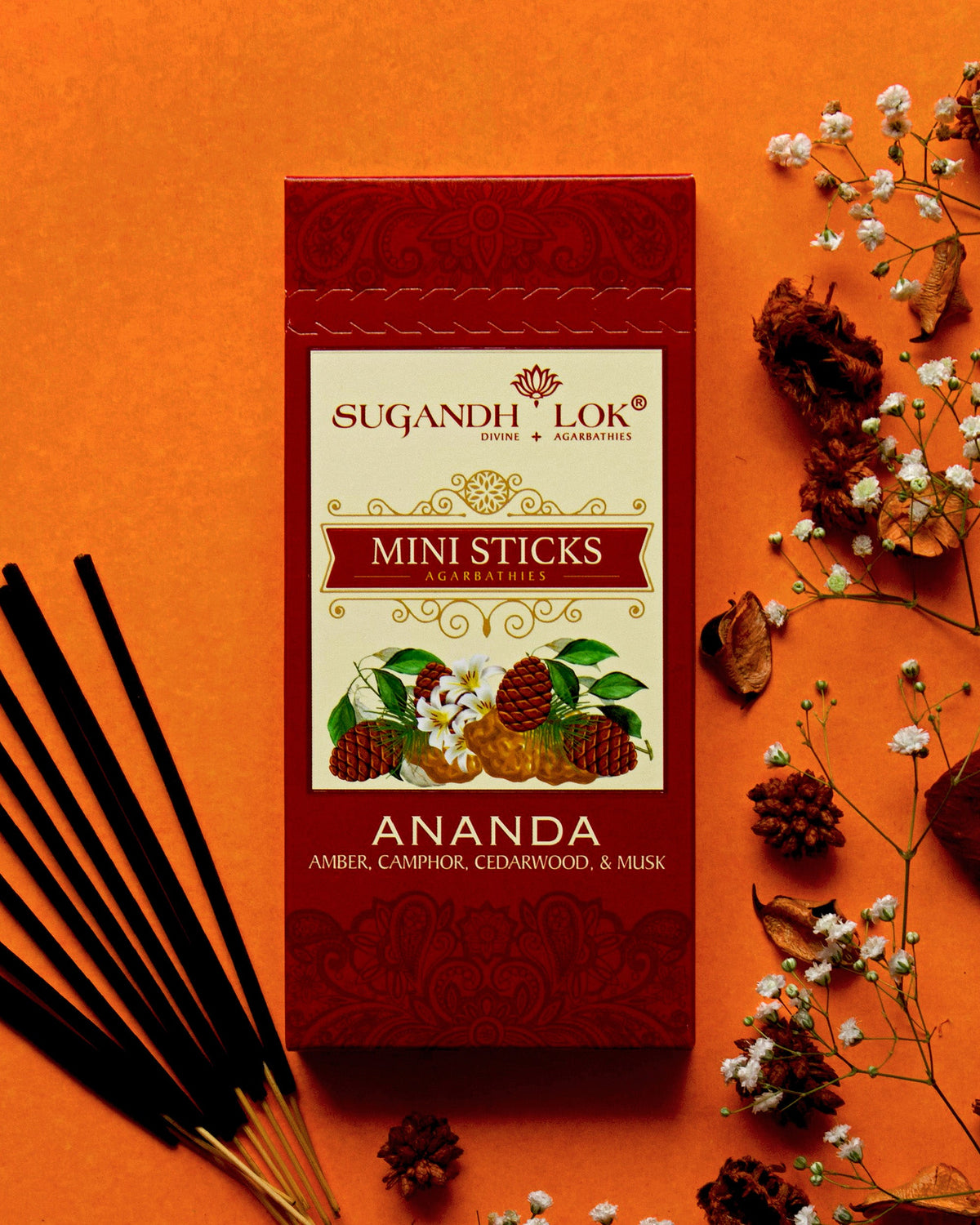 Front of Ananda Agarbatti Mini Sticks Box