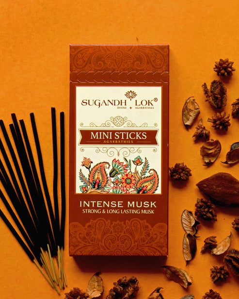 Front of Intense Musk Agarbatti Mini Sticks Pack