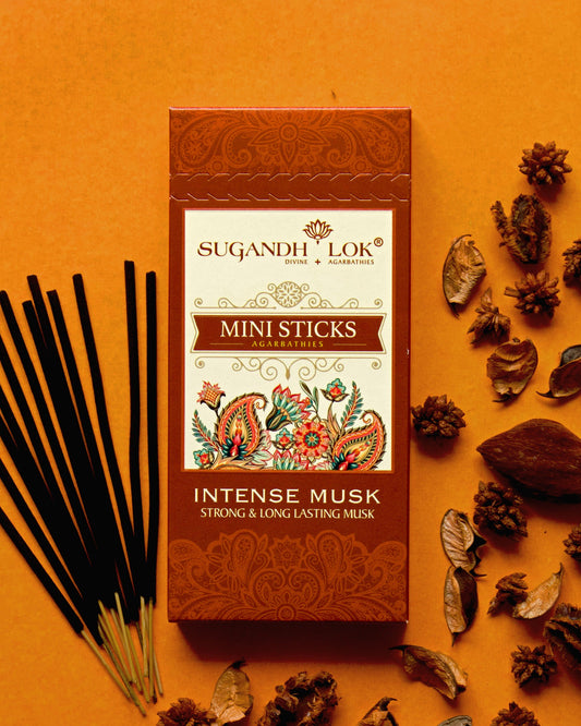 Front of Intense Musk Agarbatti Mini Sticks Pack