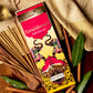 Sandalwood Premium Agarbatti Pack surrounded by sandalwood sticks