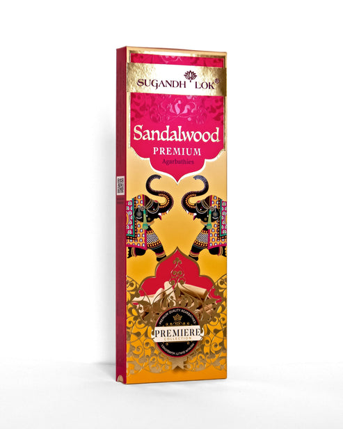 Front side-view of Sandalwood Premium Agarbatti Pack