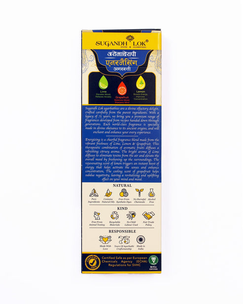 Back of Energising Agarbatti Pack