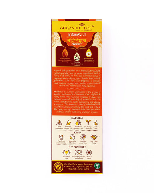 Back of Meditation Agarbatti Box
