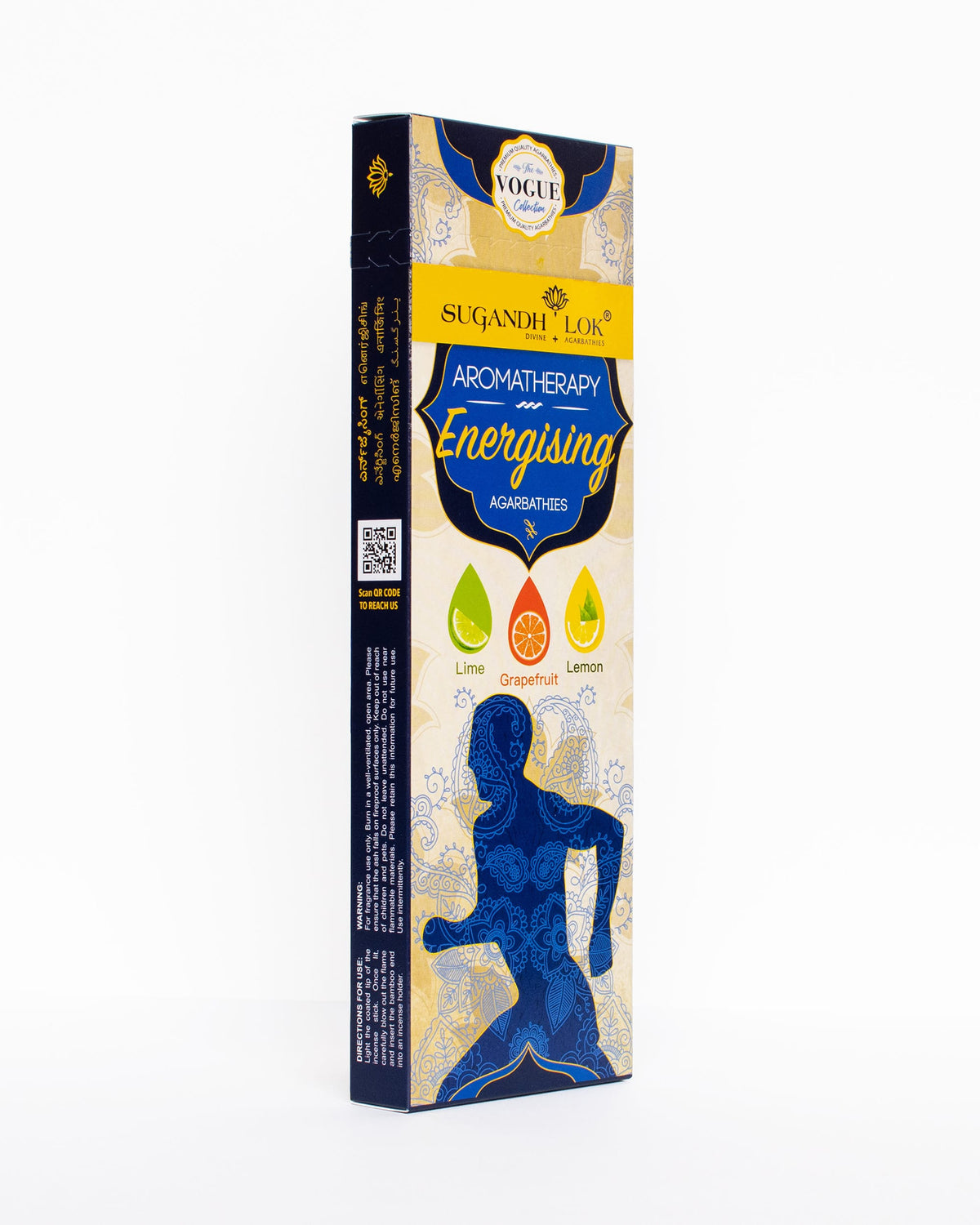 Front side-view of Energising Agarbatti Pack