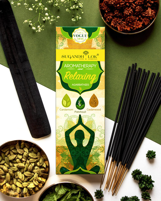Relaxing Agarbatti Pack placed on a table