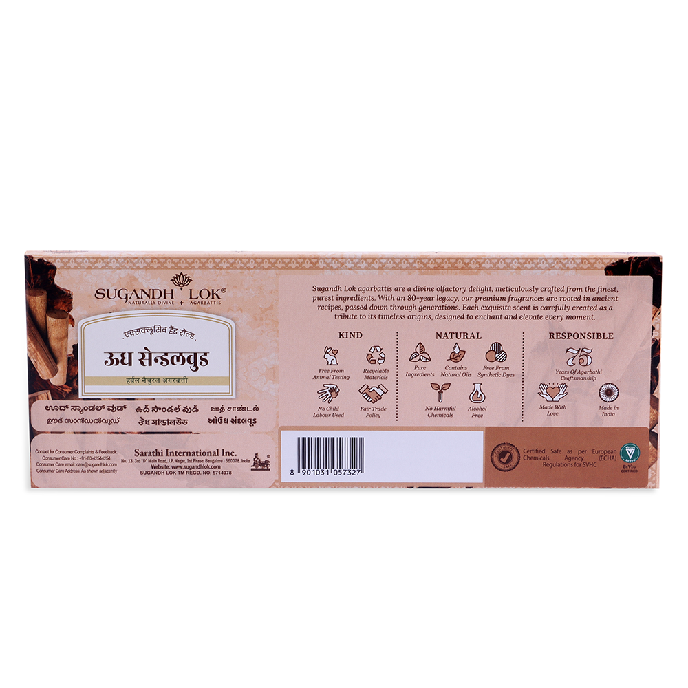 Oudh & Sandalwood - Hand Rolled Agarbatti